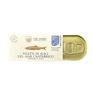 Filety z anchois z Morza Kantabryjskiego, 50 g / Mr. Moris - Konserwy i dania rybne - miniaturka - grafika 1