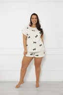 Piżamy damskie - Piżama damska krótki rękaw, krótkie spodnie Figaro - Italian Fashion - miniaturka - grafika 1