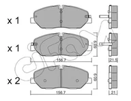 Klocki hamulcowe - Klocki hamulcowe CIFAM 82210940 5810159A00 HYUNDAI H350  15- PRZÓD - miniaturka - grafika 1