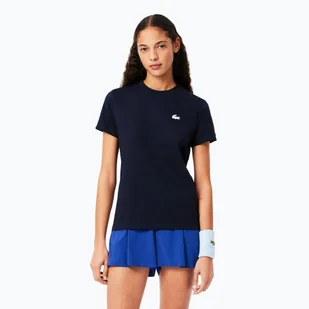 Koszulka damska Lacoste TF9246 navy blue - Koszulki i topy damskie - miniaturka - grafika 1