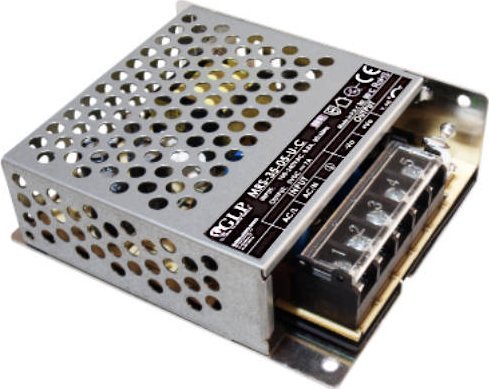 MRS-35-24-U-C: GLP: 24V/1.5A/36W enclosed PSU, Uin = 85-264VAC / 120-373VDC, Cover for terminal b...