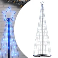 Choinki - vidaXL Stożkowa choinka z lampek, 550 niebieskich LED, 304 cm - miniaturka - grafika 1