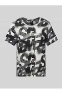 Koszulki i topy damskie - T-shirt z prążkowanym okrągłym dekoltem - G-Star Raw - miniaturka - grafika 1