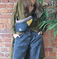 Nerki - Nerka Haru czarna musztarda róż mix ekoskóra no waste - miniaturka - grafika 1