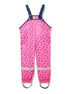 Spodnie i spodenki dla chłopców - Playshoes Dziewczęce spodnie przeciwdeszczowe z serduszkami, różowy (pink 18), 92 cm - miniaturka - grafika 1