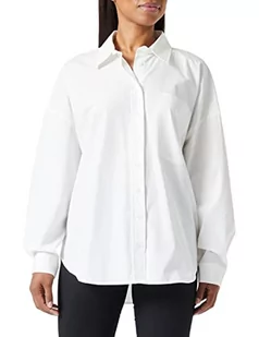 Koton Damska koszulka oversized Cotton Long Sleeve Pocket Detail Shirt, biały (000), 40 - Koszulki i topy damskie - miniaturka - grafika 1