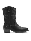 Botki damskie - Mustang Kowbojki 1478-503 Czarny - miniaturka - grafika 1