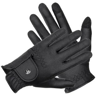 Rękawiczki EQ.QUEEN Zanzibar czarne, rozmiar: M - Rękawiczki jeździeckie - miniaturka - grafika 1