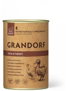 Grandorf Duck &amp; Turkey Karma Mokra Dla Psa Kaczka, Indyk 400 g - Mokra karma dla psów - miniaturka - grafika 1