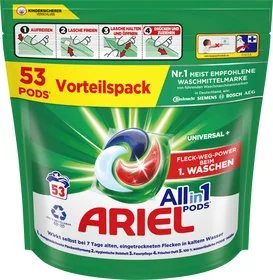 Ariel All-in-1 UNIVERSAL+ kapsułki do prania 53 szt. 1134 g - Środki do prania - miniaturka - grafika 1