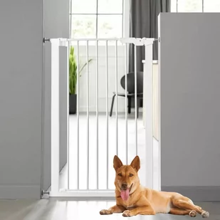 DogSpace - Bonnie – bardzo wysoka, rozporowa bramka dla psa, biała (73.5-79.6cm) - Pozostałe akcesoria dla kotów - miniaturka - grafika 1