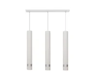 Lampy sufitowe - LED Żyrandol na lince TUBA 3xGU10/4,8W/230V białe/matowy chrom - miniaturka - grafika 1