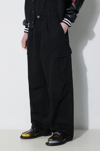 Alpha Industries spodnie bawełniane Aircraft kolor czarny w fasonie cargo 146200 - Spodnie męskie - miniaturka - grafika 1