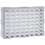 Skrzynki i torby narzędziowe - vidaXL vidaXL Organizer z 64 szufladkami 52x16x37,5 cm 147580 147580 - miniaturka - grafika 1