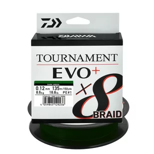 Plecionki Daiwa Torunament X8 Evo 135M Zielone 0,12 Mm - Żyłki wędkarskie - miniaturka - grafika 1