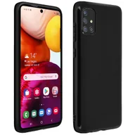 Etui i futerały do telefonów - Silikonowe etui, błyszczące i matowe etui na tył telefonu Samsung Galaxy A71 – czarne - miniaturka - grafika 1