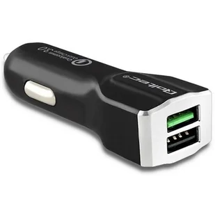 Qoltec Ładowarka Samochodowa 2x USB QC 3A 50137 - Ładowarki samochodowe - miniaturka - grafika 1