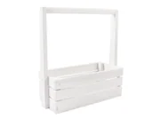 Donice - Tin tours Skrzynka drewniana biała z pałąkiem 31x30x13 cm TIN TOURS - miniaturka - grafika 1