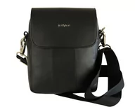 Torebki damskie - Mała listonoszka z logowanym paskiem Sybil marki Giovani Czarny - miniaturka - grafika 1