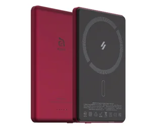 Adam Elements Gravity C5 Magnetic Wireless (Ultra Slim) 5000mAh czerwony - Powerbanki - miniaturka - grafika 1