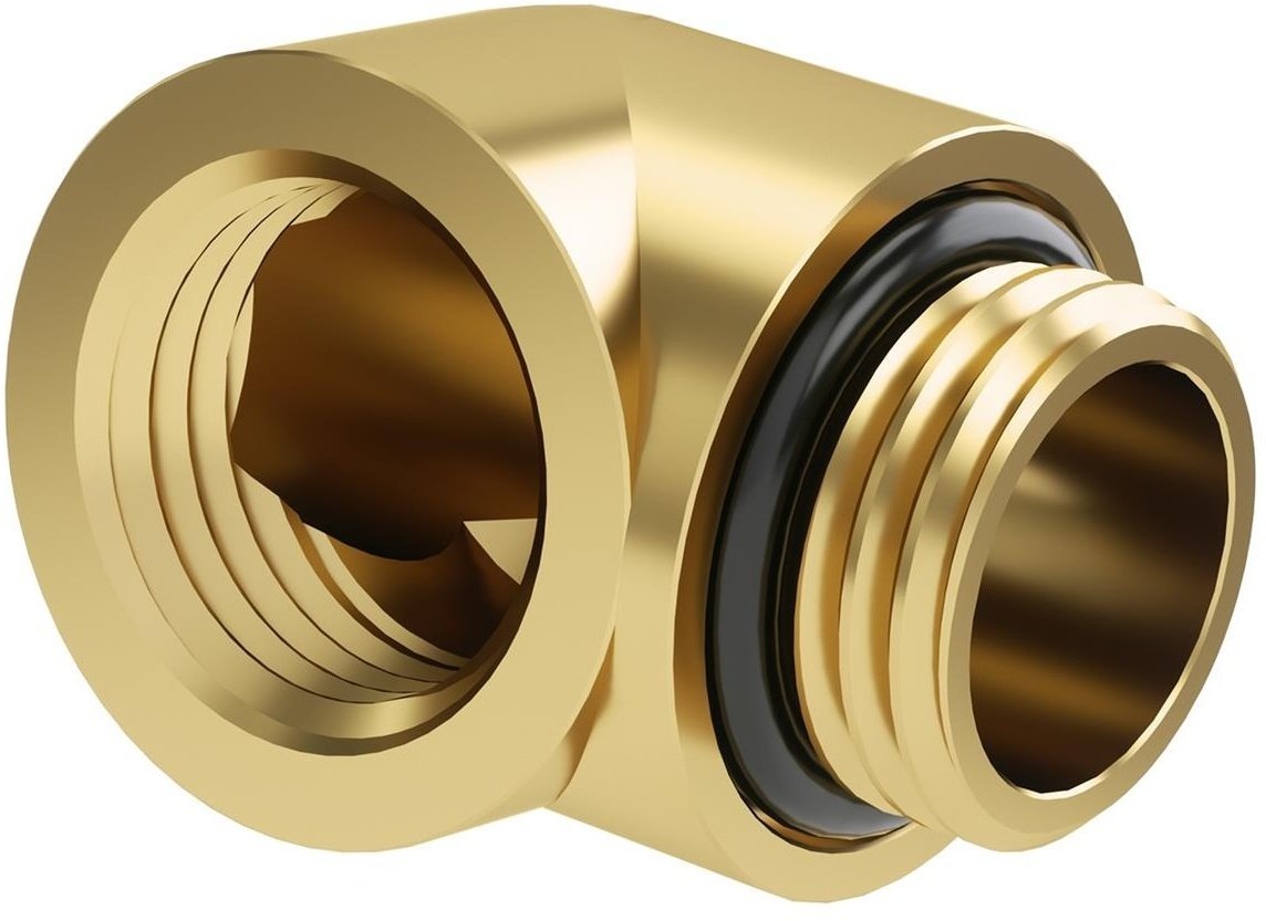 Barrow Dazzle Adapter 90 Grad G1/4 Zoll AG auf G1/4 Zoll IG - gold TDWT90-B01 GO