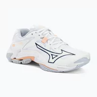 Buty sportowe damskie - Buty do siatkówki damskie Mizuno Wave Lightning Z8 white/navy peony/peach parfait - miniaturka - grafika 1