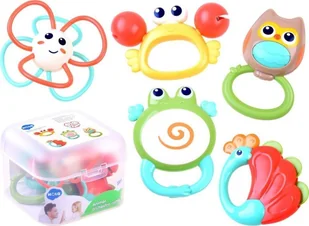 HOLA Grzechotka Grzechotki 5szt zwierzątka ZA3679 - Grzechotki dla dzieci - miniaturka - grafika 1