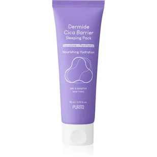 Purito Dermide Cica Barrier Sleeping Pack  Krem na noc z wyciągiem z wąkroty azjatyckiej 80 ml - Kremy do twarzy - miniaturka - grafika 1
