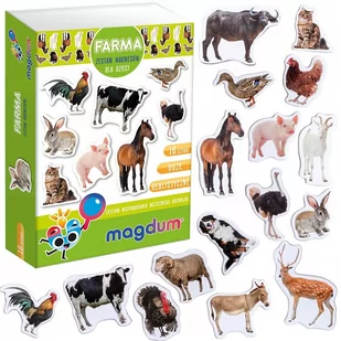 Zwierzęta na farmie - zestaw magnesów - Aston Active - Magnesy - miniaturka - grafika 1