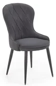 Krzesła - Komplet popielatych pikowanych krzeseł 4 szt. C9-F60 - miniaturka - grafika 1