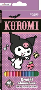 Kredki ołówkowe trójkątne 12 kolorów Kuromi - Szkolne artykuły papiernicze - miniaturka - grafika 1