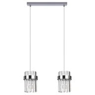 Lampy sufitowe - Podwójna lampa wisząca glamour Vetro LP-2910/2L CH kryształowa chrom - miniaturka - grafika 1