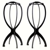 Suszarki fryzjerskie - TEMU Zestaw 2 sztuk uchwytów na peruki, przenośny składany uchwyt na peruki do podróży, plastikowy uchwyt na peruki, składany suszarka do peruk, - miniaturka - grafika 1