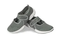 Trampki damskie - Baleriny damskie, tenisówki na rzep, szare 39 - miniaturka - grafika 1