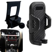 Uchwyty samochodowe do telefonów - ADAPTER DO UCHWYTU NA TELEFON AUDI A4/A5 2009-2016 UCHWYT CARBON - miniaturka - grafika 1