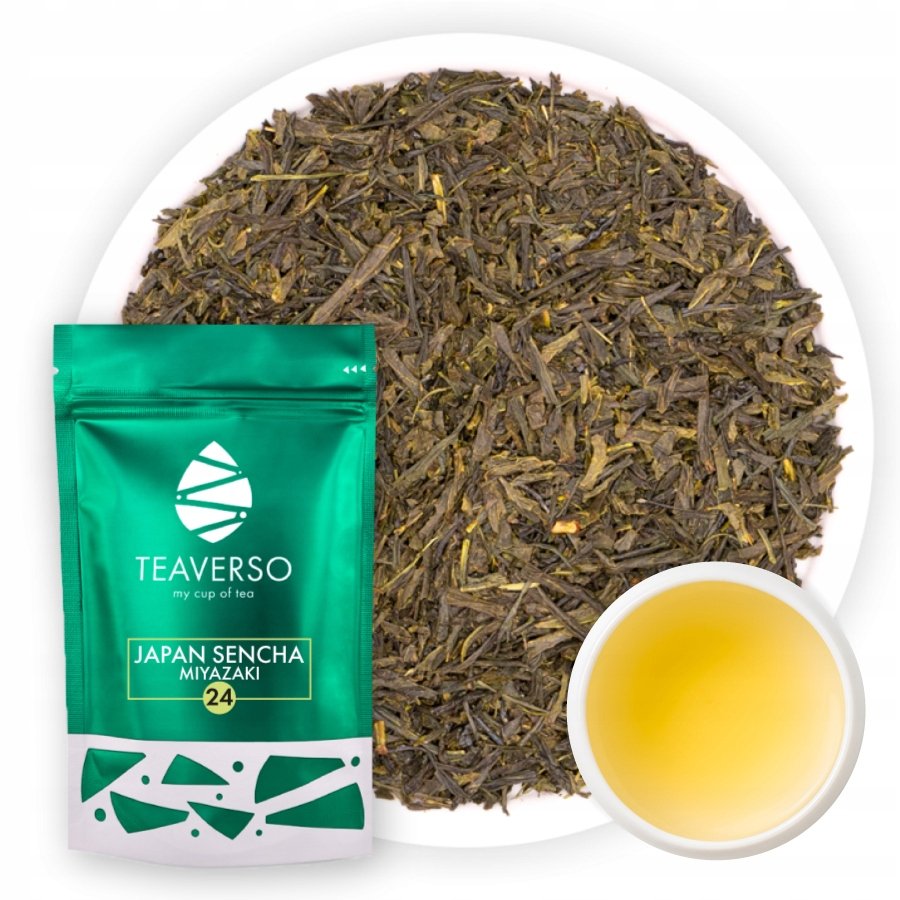 Herbata Japońska Sencha Japan Miyazaki Zielona Liściasta Teaverso 100G