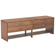Szafki RTV - vidaXL Szafka pod TV z 4 szufladami, 120x30x40 cm, lite drewno jodłowe - miniaturka - grafika 1