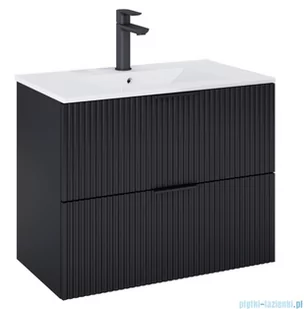 Roca Reef szafka 79x45x63 CZARNY MAT A857955532 | - Szafki łazienkowe - miniaturka - grafika 1