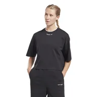Koszulki i topy damskie - Damska Koszulka z krótkim rękawem REEBOK RIE TEE HT8059 – Czarny - miniaturka - grafika 1