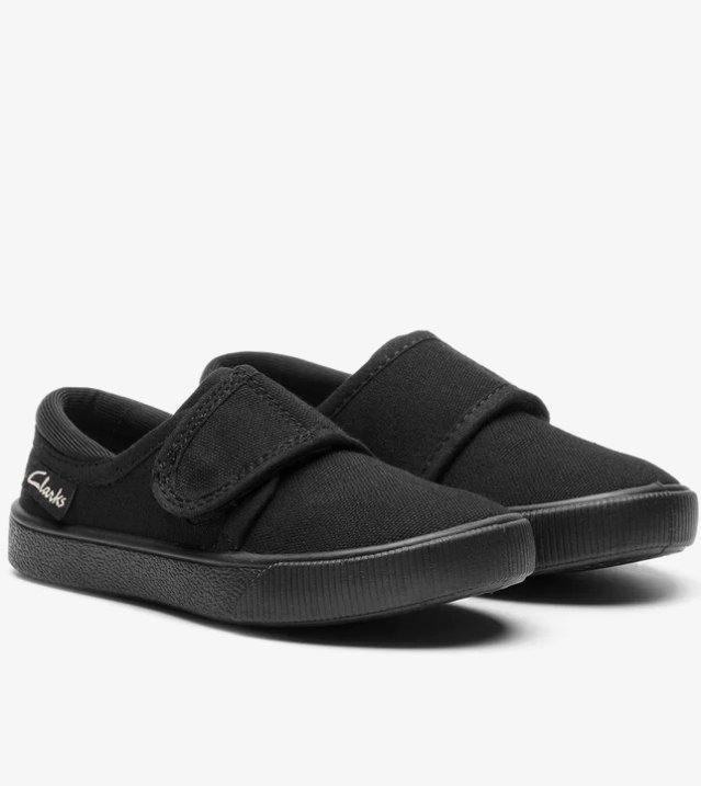 Clarks Trampki Czarne Na Rzepy Dziecięce Do Szkoły 29,5 J_A