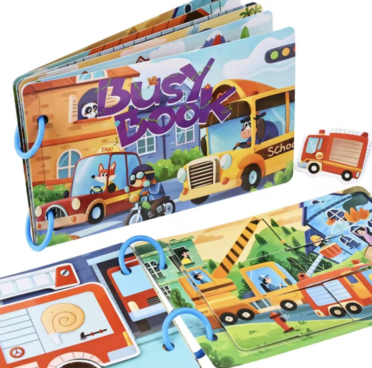 KSIĄŻECZKA KREATYWNA Z RZEPAMI BUSY BOOK DLA DZIECI UKŁADANKA DIY