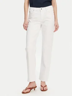 Tommy Hilfiger Jeansy Classic WW0WW45923 Biały Straight Fit - Spodnie damskie - miniaturka - grafika 1