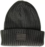 Czapki damskie - Tommy Hilfiger Mtze Ribbed Cuff czapka beanie-Mtze, antracytowy, jeden rozmiar - miniaturka - grafika 1