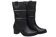 Kozaki damskie - Kozaki AXEL Comfort 4468 H Czarne zimowe ocieplane na Haluksy Kosela Medic 9468 - miniaturka - grafika 1