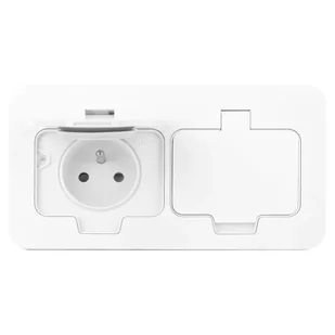 Zewnętrzne gniazdo podwójne podtynkowe białe elewacyjne P55 OR-GM-9047/W ORNO - Gniazdka elektryczne - miniaturka - grafika 1