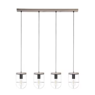 Britop Industrialna LAMPA wisząca NETUNO 1871759457 druciana OPRAWA vinatge ZWIS metalowy drewno srebrny - Lampy sufitowe - miniaturka - grafika 1
