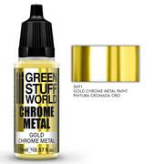Akcesoria i części modelarskie - Green Stuff World: Farba Chromowana      Złota 17Ml. - miniaturka - grafika 1