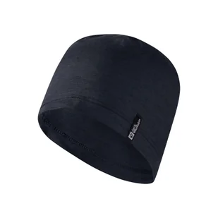 Czapka Jack Wolfskin TRAVEL BEANIE dark navy - ONE SIZE - Czapki męskie - miniaturka - grafika 1