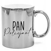 Kubki - KUBEK SREBRNY PREZENT PAN POLICJANT Dużo Wzorów - miniaturka - grafika 1