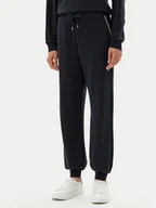 Spodnie sportowe damskie - EA7 Emporio Armani Spodnie dresowe 7W000143 AF12643 UC001 Czarny Loose Fit - miniaturka - grafika 1
